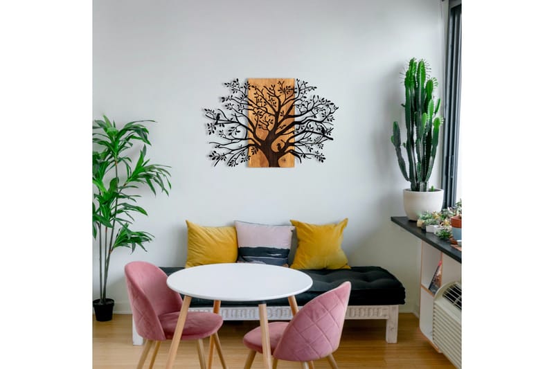 Poplar Veggdekor - Svart/Valnøtt - Innredning - Veggdekorasjon - Skilt - Metallskilt