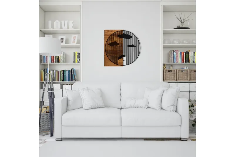 Rains Veggdekor - Svart/Valnøtt - Innredning - Veggdekorasjon - Skilt - Metallskilt