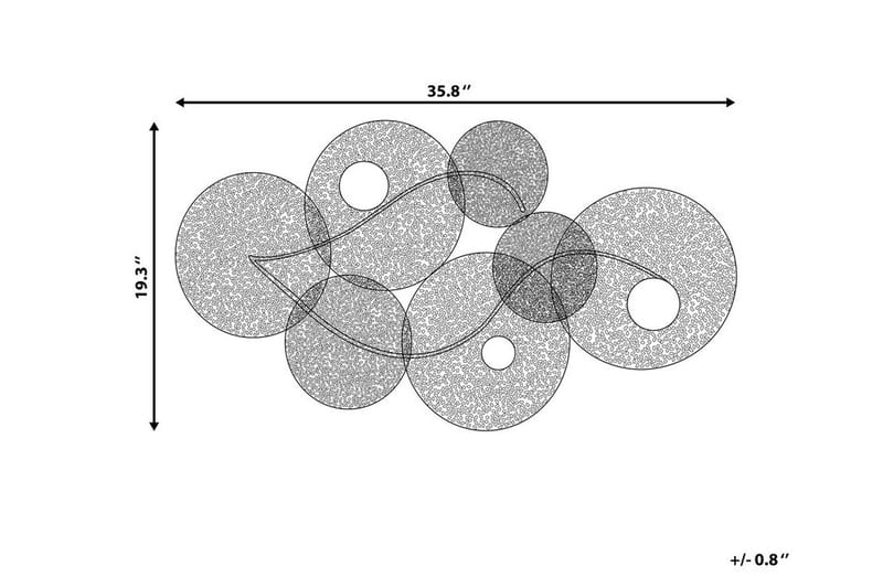 Rubidium Veggdekorasjon Med Skjell 91 cm - Grønn - Innredning - Veggdekorasjon - Skilt - Metallskilt