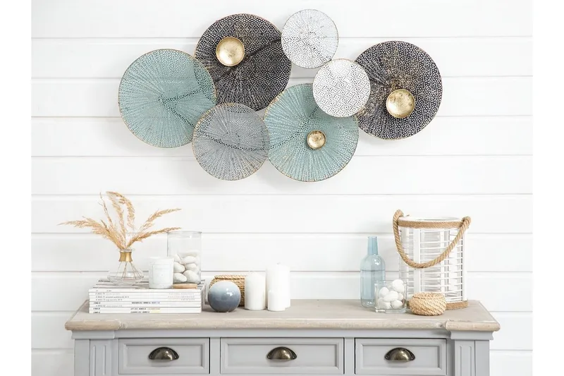 Rubidium Veggdekorasjon Med Skjell 91 cm, Grønn