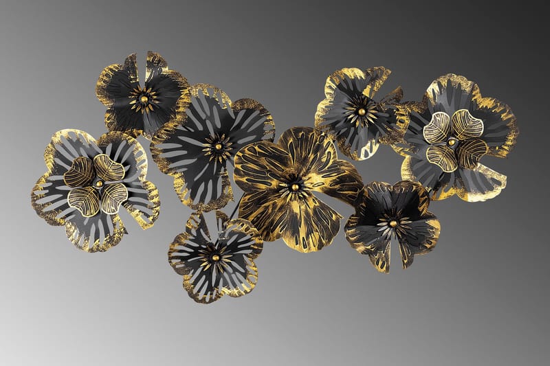 Shouguang Veggdekor - Svart/Gull - Innredning - Veggdekorasjon - Skilt - Metallskilt