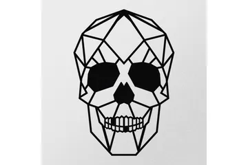 Skull Veggdekor - Svart - Innredning - Veggdekorasjon - Skilt - Metallskilt