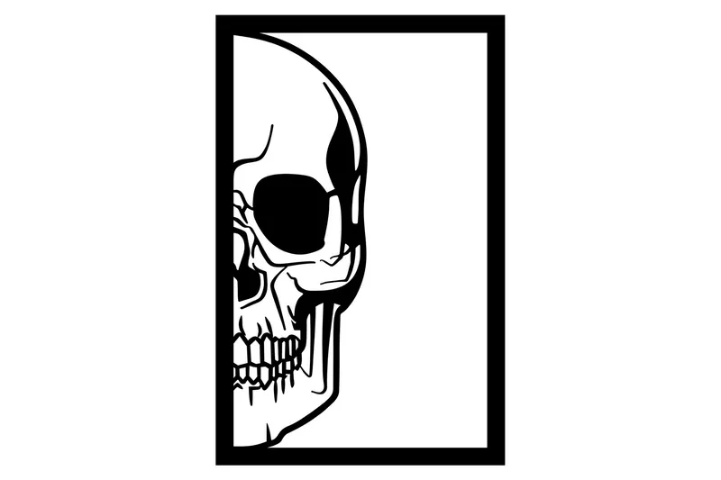 Skull Veggdekor, Svart