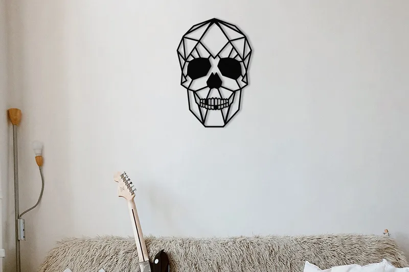 Skull Veggdekor, Svart