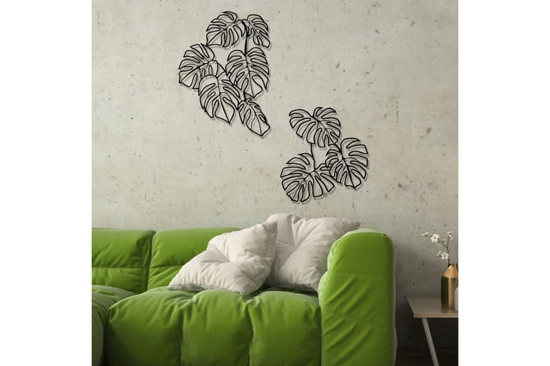 Spirit Leaf Veggdekor - Svart - Innredning - Veggdekorasjon - Skilt - Metallskilt