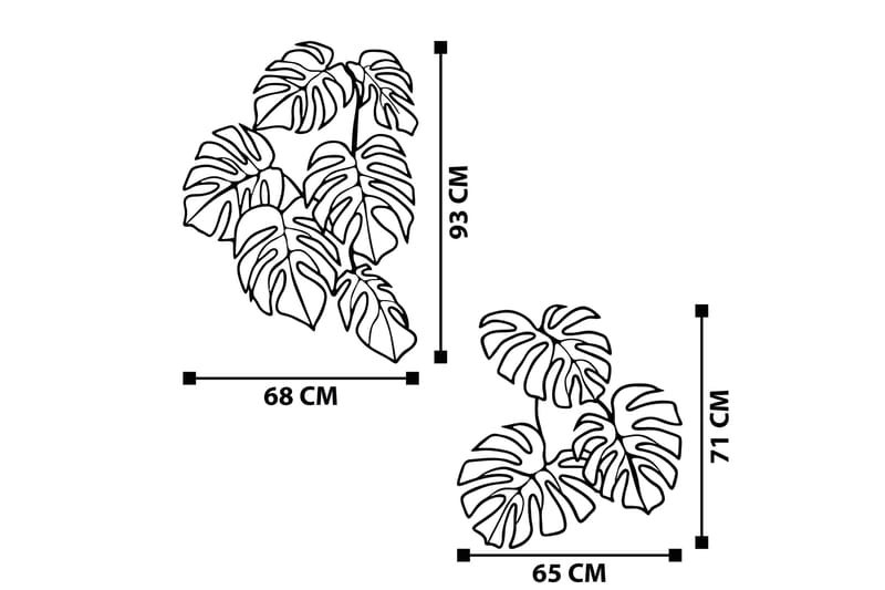 Spirit Leaf Veggdekor - Svart - Innredning - Veggdekorasjon - Skilt - Metallskilt