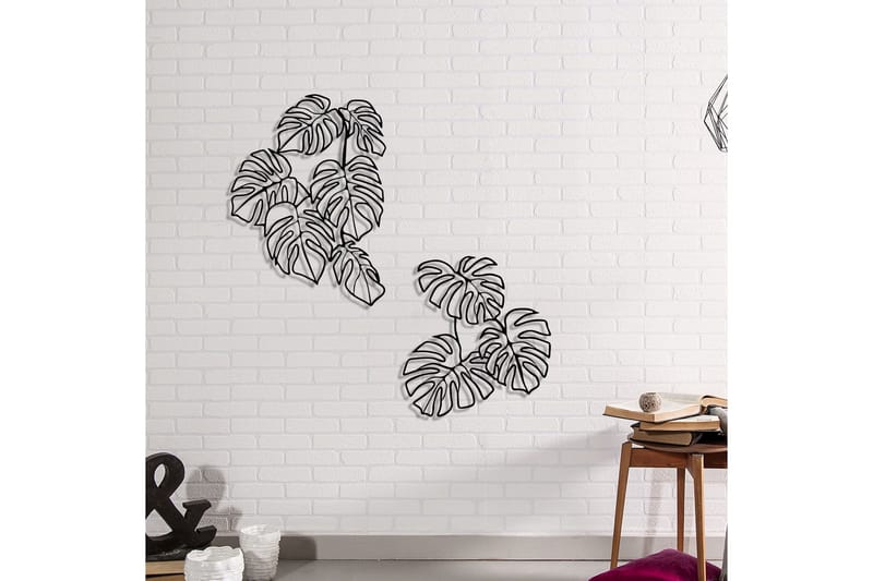 Spirit Leaf Veggdekor - Svart - Innredning - Veggdekorasjon - Skilt - Metallskilt