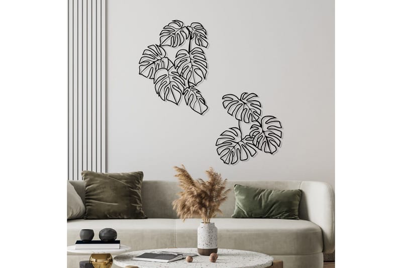 Spirit Leaf Veggdekor - Svart - Innredning - Veggdekorasjon - Skilt - Metallskilt