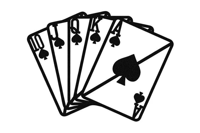 Square Ace Veggdekor, Svart