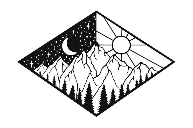 Suveyda Veggdekor, Svart