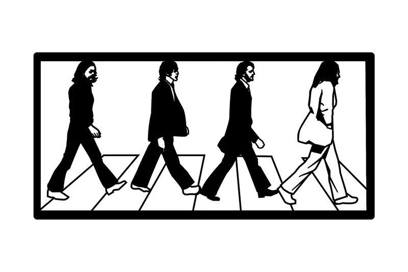 The Beatles Veggdekor, Svart