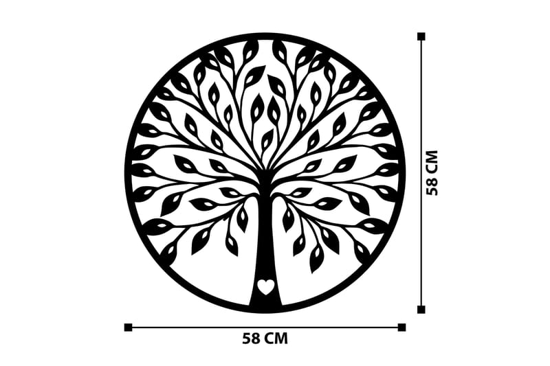 Tree branches Veggdekor - Svart - Innredning - Veggdekorasjon - Skilt - Metallskilt