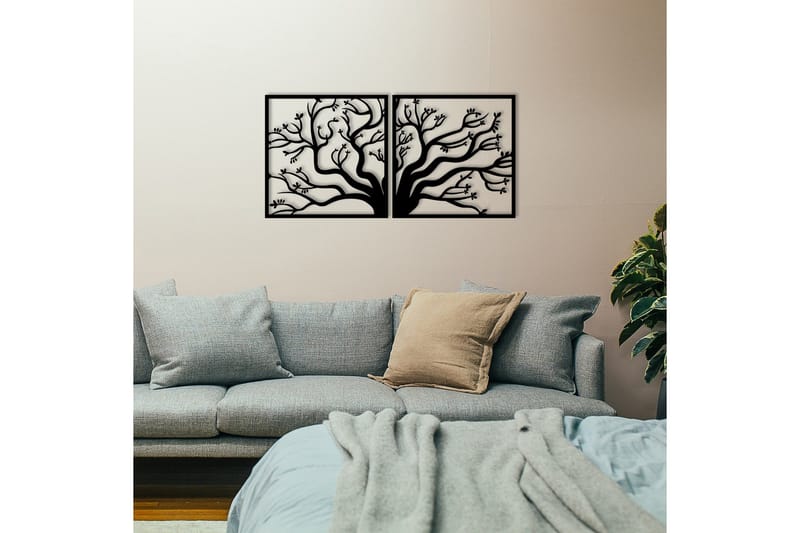 Tree Metal Decor Veggdekor - Svart - Innredning - Veggdekorasjon - Skilt - Metallskilt
