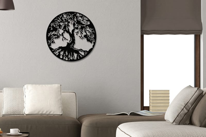Tree Veggdekor - Svart - Innredning - Veggdekorasjon - Skilt - Metallskilt