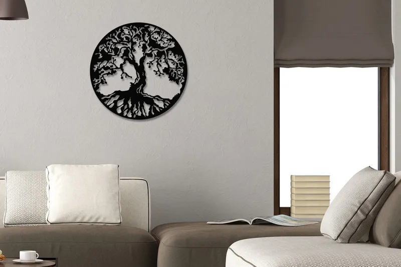 Tree Veggdekor, Svart