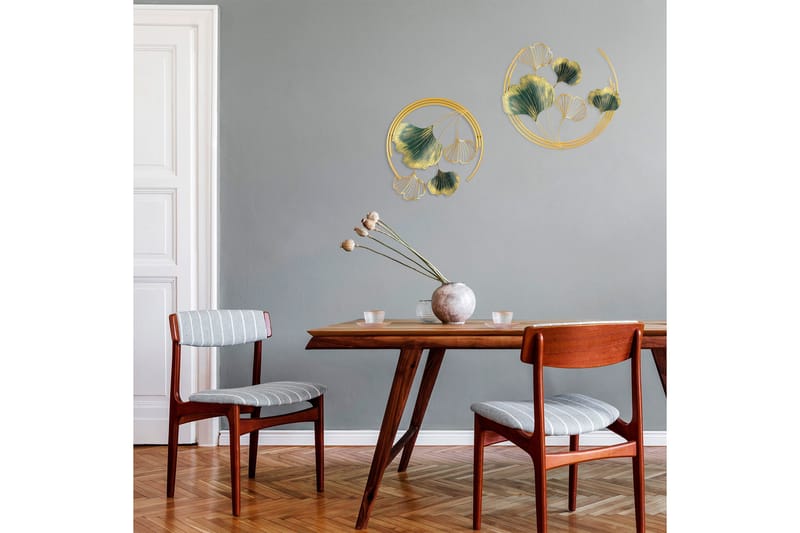 Weifang Veggdekor - Grønn/Gull - Innredning - Veggdekorasjon - Skilt - Metallskilt