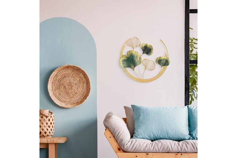 Weifang Veggdekor - Grønn/Gull - Innredning - Veggdekorasjon - Skilt - Metallskilt