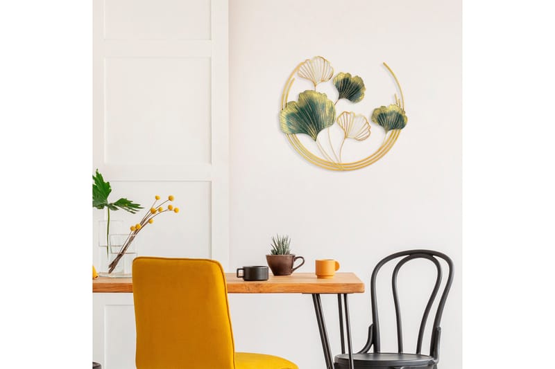 Weifang Veggdekor - Grønn/Gull - Innredning - Veggdekorasjon - Skilt - Metallskilt