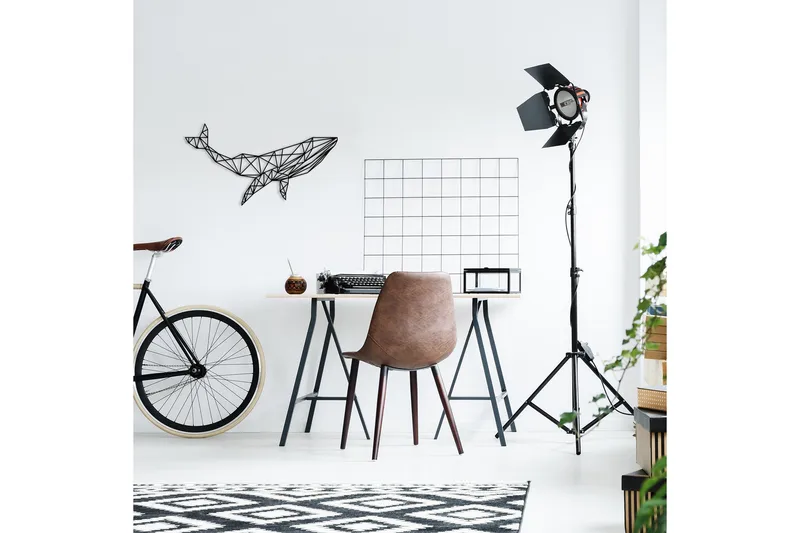 Whale 1 Veggdekor - Svart - Innredning - Veggdekorasjon - Skilt - Metallskilt