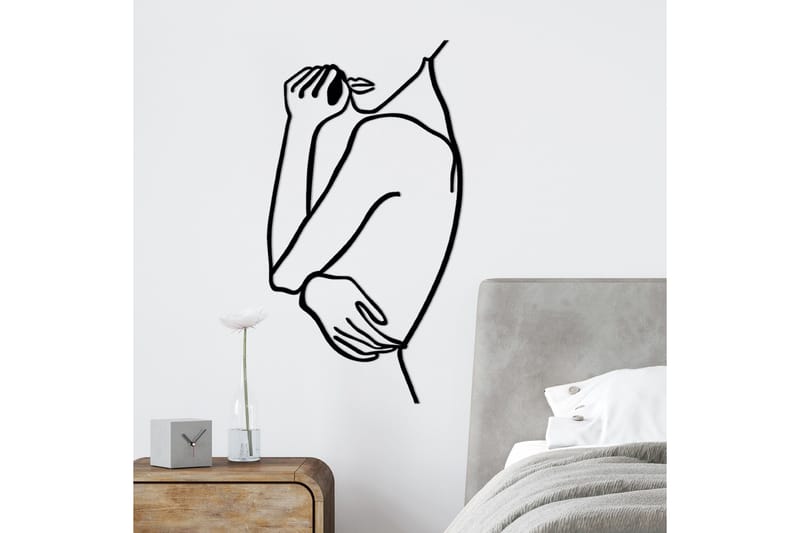 Woman 2 Veggdekor - Svart - Innredning - Veggdekorasjon - Skilt - Metallskilt