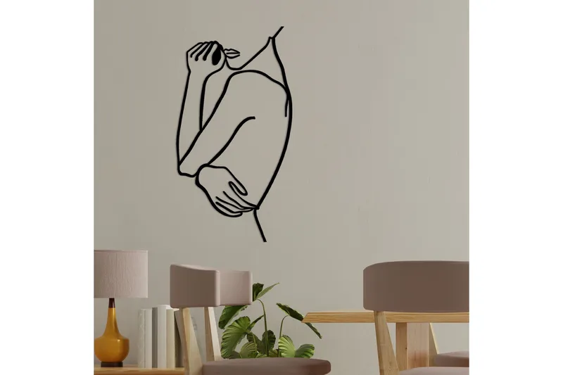 Woman 2 Veggdekor - Svart - Innredning - Veggdekorasjon - Skilt - Metallskilt