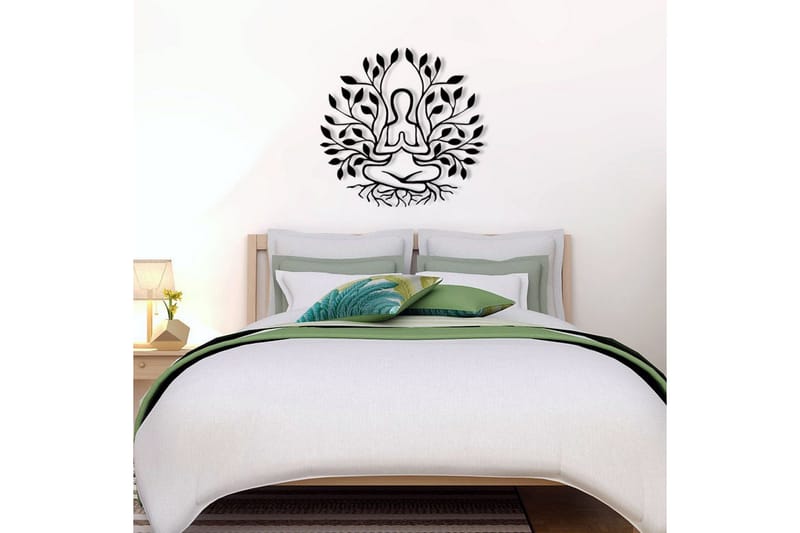 Yoga Veggdekor - Svart - Innredning - Veggdekorasjon - Skilt - Metallskilt