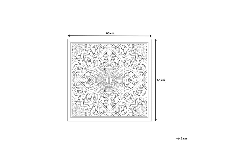Yonora Veggdekorasjon 60 cm - Tre / Natur - Innredning - Veggdekorasjon - Skilt - Metallskilt