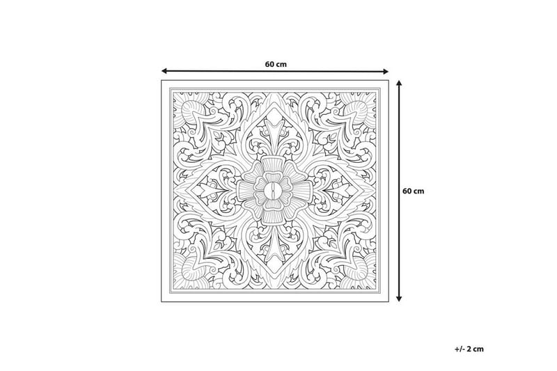 Yonora Veggdekorasjon 60 cm - Tre / Natur - Innredning - Veggdekorasjon - Skilt - Metallskilt