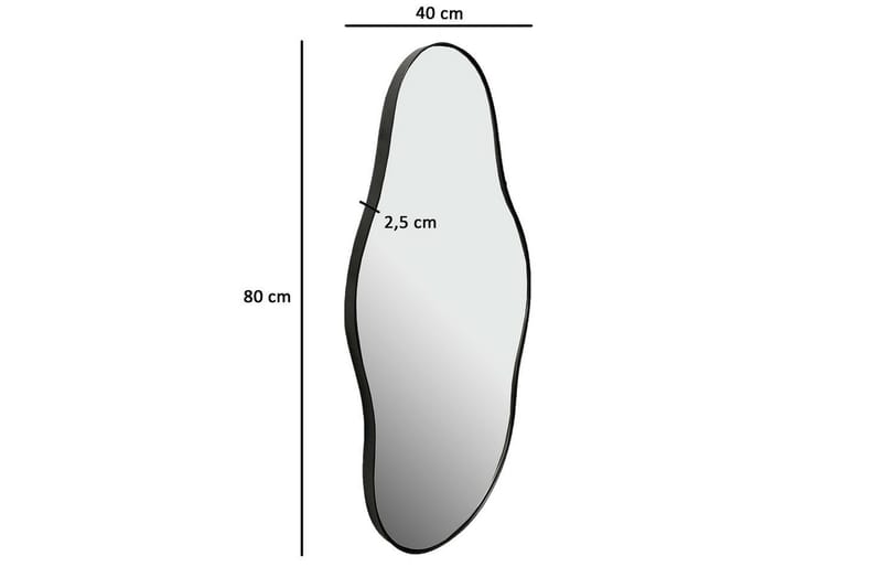 Speil Wohnling Asymmetrisk metallramme oval 80 cm - Innredning - Veggdekorasjon - Rammer