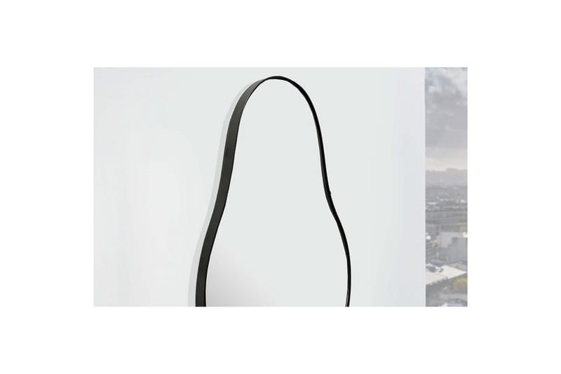 Speil Wohnling Asymmetrisk metallramme oval 80 cm - Innredning - Speil - Veggspeil