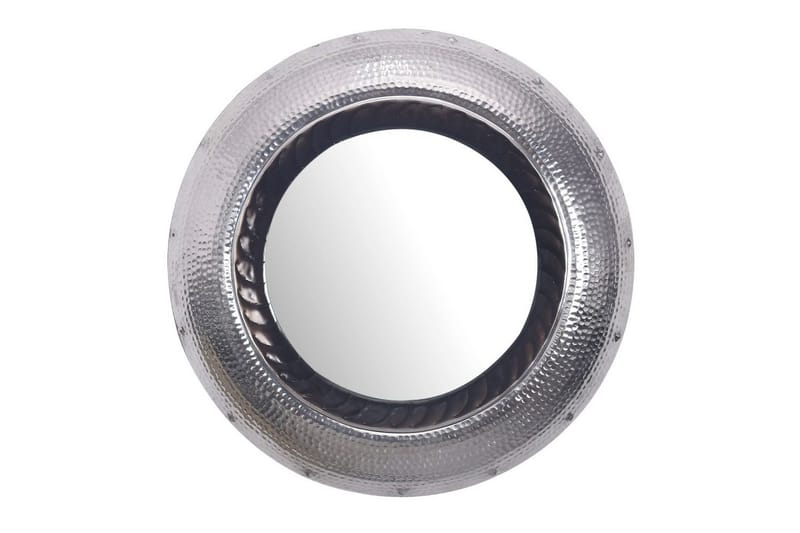Speil Wohnling Moderne bølgemetallramme rund 74 cm, undefined