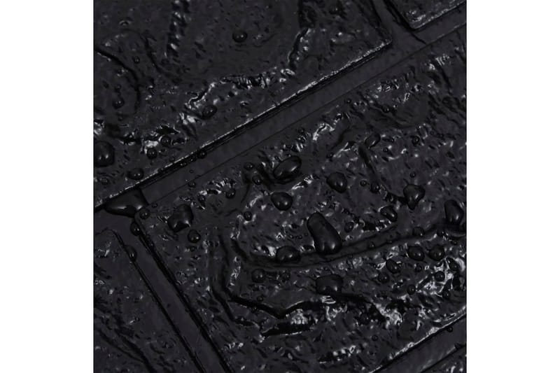 3D-tapet murstein selvklebende 10 stk svart - Svart - Fototapeter