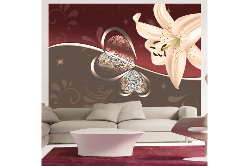 Fototapet Cream Lily 250x193, Artgeist sp. z o. o.