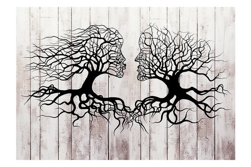 Fototapet A Kiss Of A Trees 200x140 - Artgeist sp. z o. o. - Innredning - Veggdekorasjon - Tapeter - Fototapeter