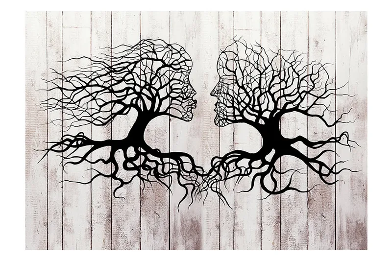 Fototapet A Kiss Of A Trees 200x140 - Artgeist sp. z o. o. - Innredning - Veggdekorasjon - Tapeter - Fototapeter
