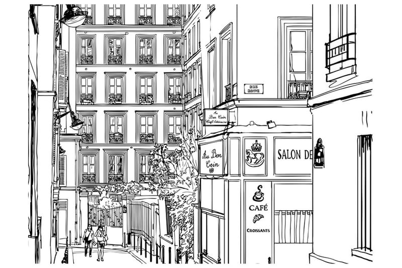 Fototapet A Walk Through Paris streets 200x154, Artgeist sp. z o. o.