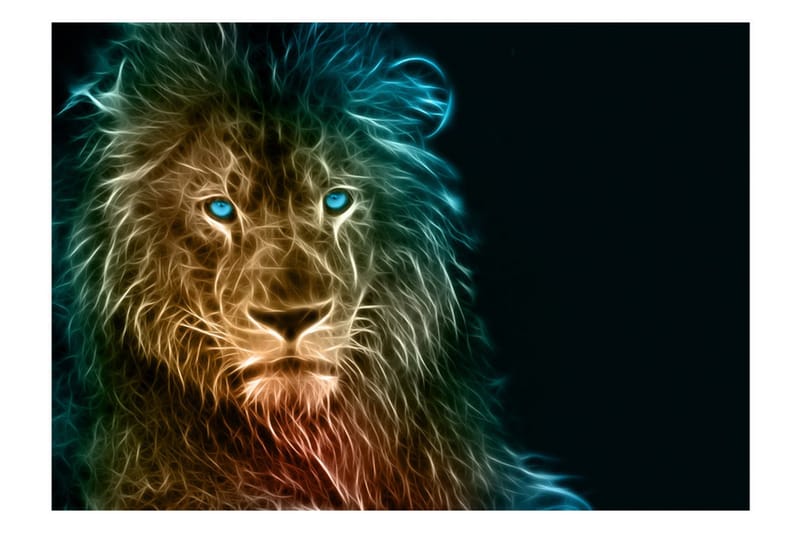 Fototapet Abstract Lion 350x245 - Artgeist sp. z o. o. - Innredning - Veggdekorasjon - Tapeter - Fototapeter