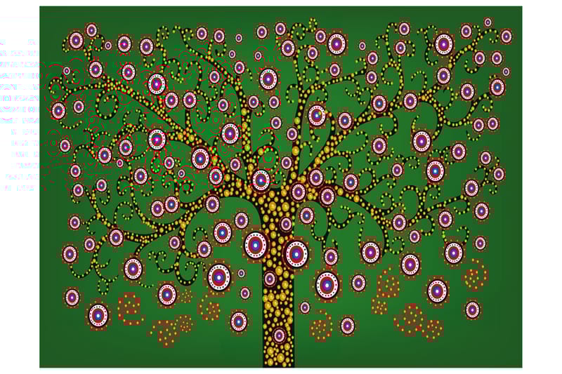 Fototapet Abstract Tree Green 250x193 - Artgeist sp. z o. o. - Innredning - Veggdekorasjon - Tapeter - Fototapeter