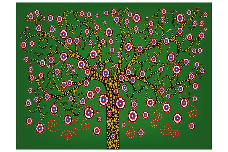 Fototapet Abstract Tree Green 250x193 - Artgeist sp. z o. o. - Innredning - Veggdekorasjon - Tapeter - Fototapeter