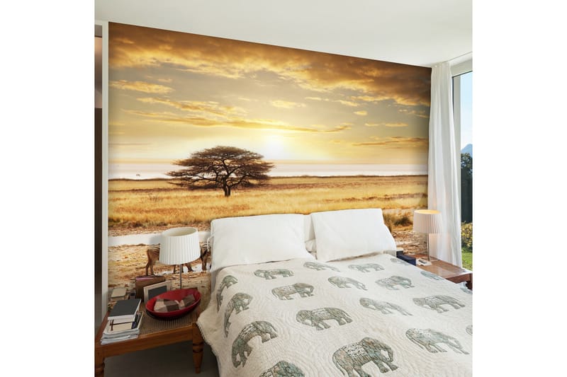 Fototapet Afrikanske Sebraer Rundt Vannhull 350x270, Artgeist sp. z o. o.