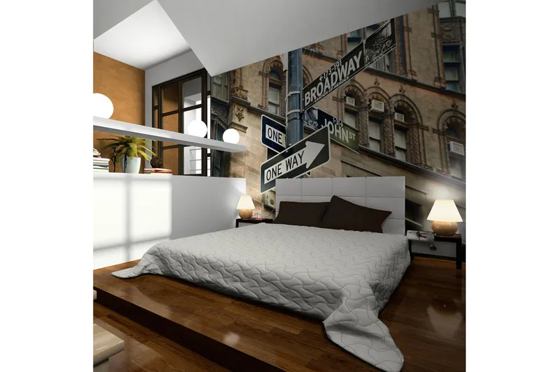 Fototapet Alle Veier Leder Til Broadway 350x270 - Artgeist sp. z o. o. - Innredning - Veggdekorasjon - Tapeter - Fototapeter