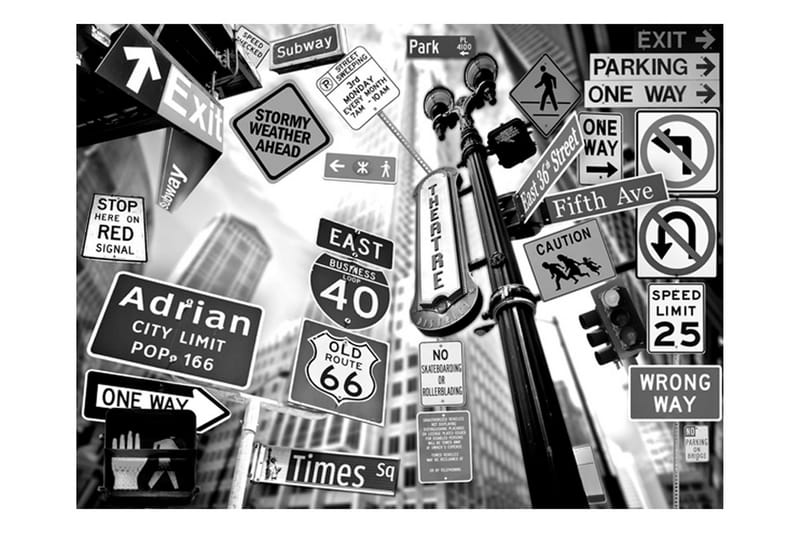 Fototapet Alle Veier Leder Til Manhattan 400x309 - Artgeist sp. z o. o. - Innredning - Veggdekorasjon - Tapeter - Fototapeter