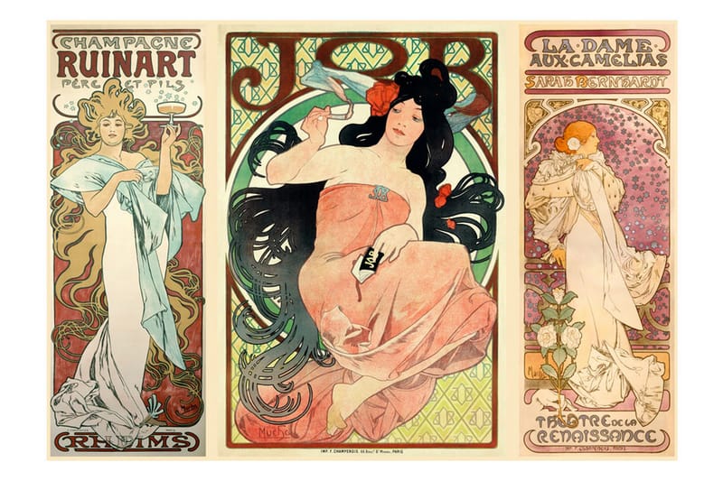 Fototapet Alphonse Mucha Women's 200x140 - Artgeist sp. z o. o. - Innredning - Veggdekorasjon - Tapeter - Fototapeter