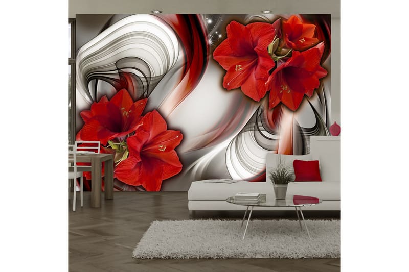 Fototapet Amaryllis Ballad Of The Red 400x280 - Artgeist sp. z o. o. - Innredning - Veggdekorasjon - Tapeter - Fototapeter