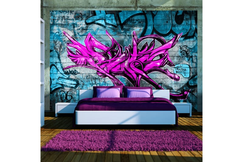 Fototapet Anonymous Graffiti 200x140 - Artgeist sp. z o. o. - Innredning - Veggdekorasjon - Tapeter - Fototapeter