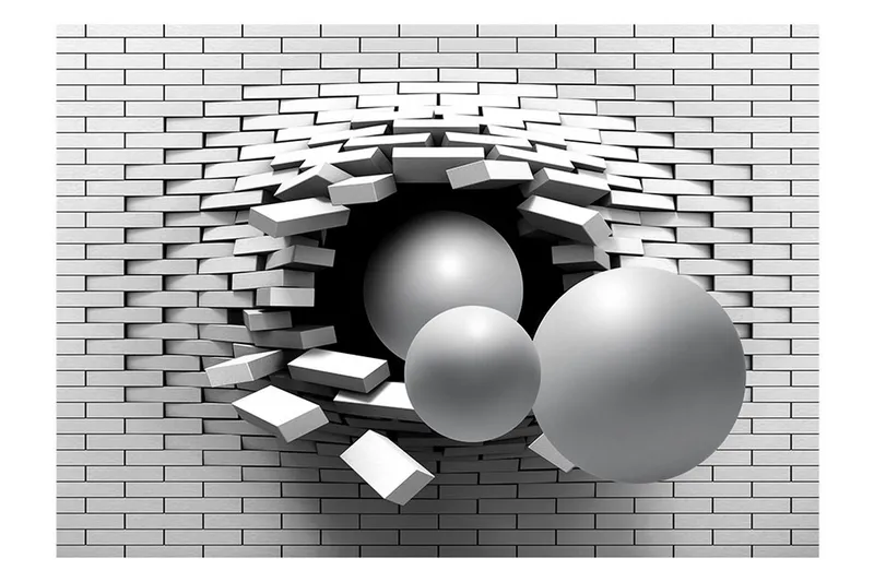 Fototapet Another Brick in the Wall 200x140 - Artgeist sp. z o. o. - Innredning - Veggdekorasjon - Tapeter - Fototapeter