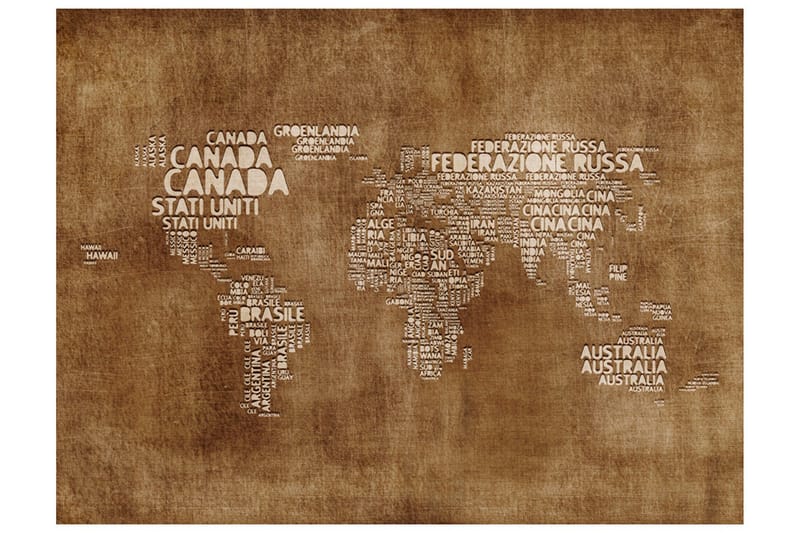 Fototapet Antique Italian Map 250x193 - Artgeist sp. z o. o. - Innredning - Veggdekorasjon - Tapeter - Fototapeter