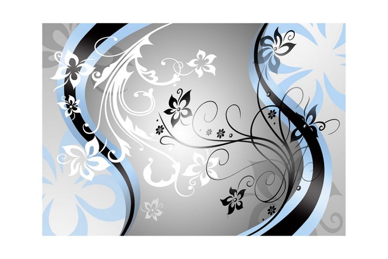 Fototapet Art-Flowers Blue 350x245 - Artgeist sp. z o. o. - Innredning - Veggdekorasjon - Tapeter - Fototapeter