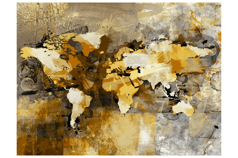 Fototapet Artistic Map of the World 200x154 - Artgeist sp. z o. o. - Innredning - Veggdekorasjon - Tapeter - Fototapeter
