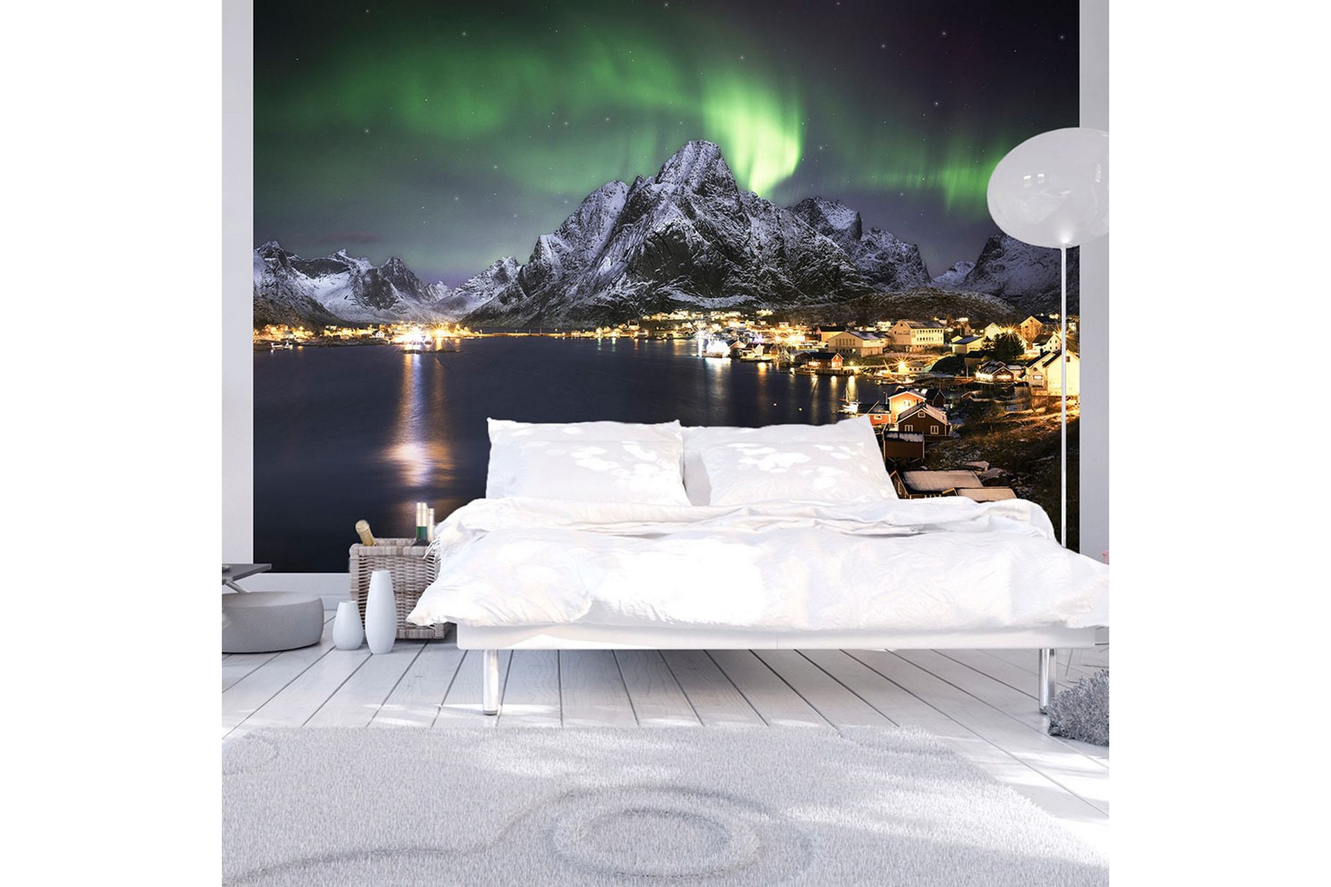 Fototapet Aurora Borealis 350x245 - Artgeist sp. z o. o. - Innredning - Veggdekorasjon - Tapeter - Fototapeter